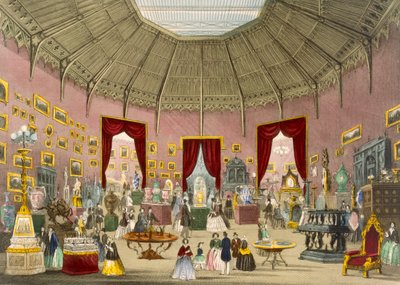 Crystal Palace, Zollverein Department, ved Chavanne, pub. av Read & Co. (farget litho) av English School